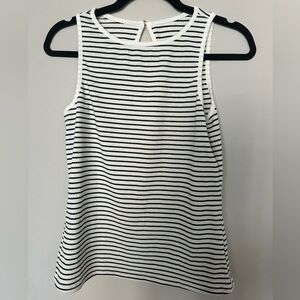 SHEIN Black & White Striped Tank Top